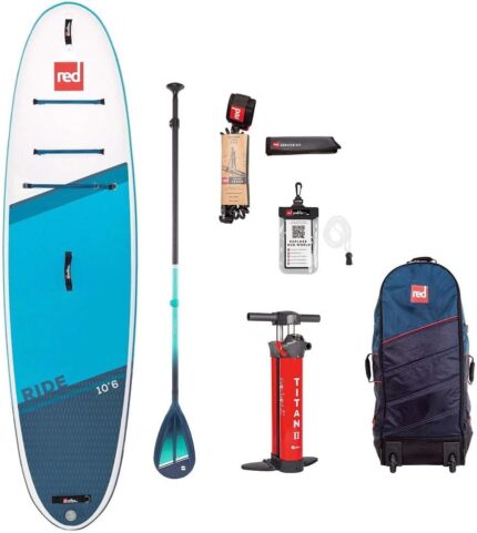 Red Paddle Co 10'15.2 cm Ride Paddle Board, Paket 2022 (Hybrid Tough Paddel)