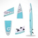 GLORY BOARDS ® Stand up Paddling Board aufblasbar – bis 180kg Tragkraft – komplettes SUP Set inkl. Carbonpaddel, Pumpe, Rucksack – Kajak Option – leichtes Stand up Paddle Board