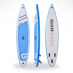 GLORY BOARDS ® Stand up Paddling Board aufblasbar – bis 180kg Tragkraft – komplettes SUP Set inkl. Carbonpaddel, Pumpe, Rucksack – Kajak Option – leichtes Stand up Paddle Board