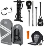 BRUNELLI 10.8 Windsurf Woven Double Layer iSUP Board aufblasbar Stand Up Paddle iRIG M Surf Segel orange Set