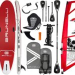 BRUNELLI 10.8 Windsurf Woven Double Layer iSUP Board aufblasbar Stand Up Paddle Set Checker 4,5qm Rigg