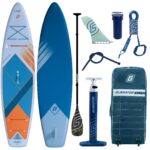 Gladiator Elite SUP aufblasbar, Premium Stand Up Paddle Board mit 100% Carbon Paddel, Touring und Allround Performance iSUP, bis 26 PSI