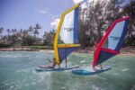 BRUNELLI 10.8 Windsurf Woven Double Layer iSUP Board aufblasbar Stand Up Paddle iRIG M Surf Segel orange Set